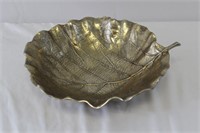 Metal Gold Leaf Bowl