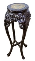Carved Hardwood Chinese Stand