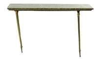 Marble Console Table with 2 Brass Legs