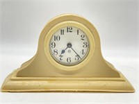 Lux Clock Mfg. Co. Celluloid Desk Clock 9.5” x 4”