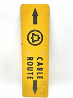Bell Telephone Cable Route Sign 12” x 3.5”