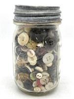 Ball Mason Jar of Buttons 5”