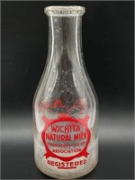 Wichita Natural Milk Bottle - 1952