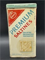 Vintage Saltine Cracker Tin 9”