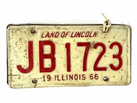 (2) Illinois License Plates 1966 and 1968