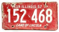 (2) Illinois License Plates 1957 and 1971
