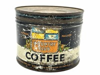 Country Club Coffee Tin 5” x 4”