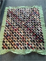 Quilt Made from Old Curtains 68” x 78” (some rips