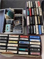 (3) Cases of 8-Track Tapes and Cassette Tapes