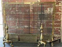 Fireplace Screen and Irons 38” x 31”