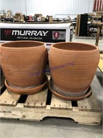 PAIR OF PLANTERS, 12"W X 13"T