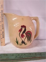 Vintage Watts Pottery Rooster Pitcher