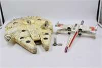 Vintage 80's Star Wars X-WIng & Falcon  Models