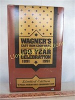 Wagner's Cast Iron 100 Year 5pc Cook Ware Set NIB