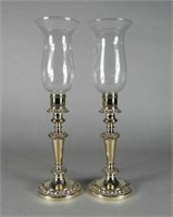 Electroplated Hurricane Candlestick Lamps