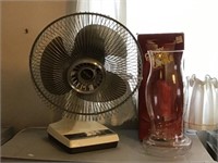 Pyrex hurricane candle & Fan