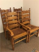 4 cane bottom chairs, need repair