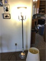 Floor lamp with milk glass shade 60 inches