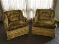 2 King hickory arm chairs, with wear