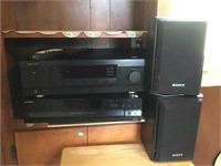 Sherwood receiver, Sony CD changer and speakers