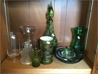Ash trays, vases