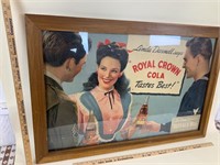 Framed Buffalo Bill Royal Crown Cola Advertising
