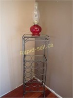 Wine Rack and Oil Lamp
