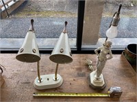 Vintage Lamp & Figural Ceramic Lamp