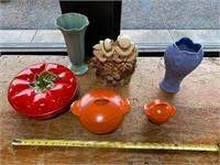 Vases, Cookie Jar & Covered Dishes