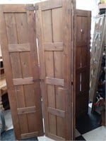 Wood 4 panel room divider