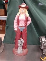 25" Cowgirl statue