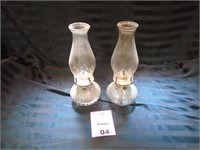 Set of glass kerosene candles