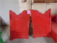 Set of Red Swinging Saloon Doors