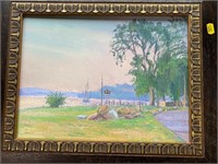 Walter L. Mosley Signed Oil on Board