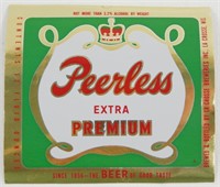 Rare Peerless Extra Premium Beer Label