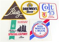 5 Large NOS Beer Patches