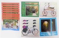 18 Vintage NOS Bicycle Post Cards - Unused