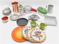 * Vintage Children’s Dishes & Cooking Pots and