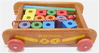 * Vintage Playskool Pull Along Wagon with Colored