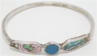 Vintage Sterling Silver Bracelet with Turquoise