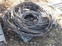 pallet of used overhead wire.