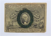 1863 George Washington Fractional Currency Note