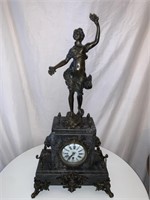 Marble/Bronze Figurine Clock