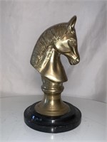 Brass & Marble Horse Head
