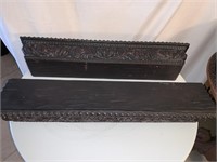 Carved Wood Wall Shelves