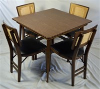 STAKMORE MCM DINING / CARD TABLE & 4 CHAIR SET