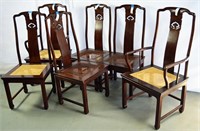 6 HENREDON DINING CHAIRS 2 ARM 4 SIDE