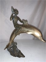 Brass Dolphin Figure