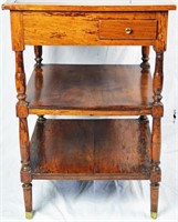 18TH C ENGLISH 3 LEVEL SIDE TABLE