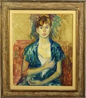 MOSES SOYER 1899-1974 SUGGESTIVE BEAUTY PORTRAIT